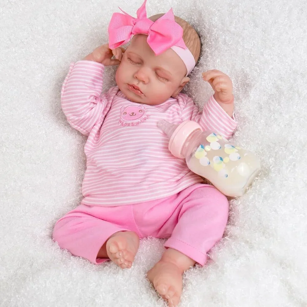 🆕20inch Soft Cloth Body Newborn Baby Dolls Poseable Limbs Real Life Doll Girl